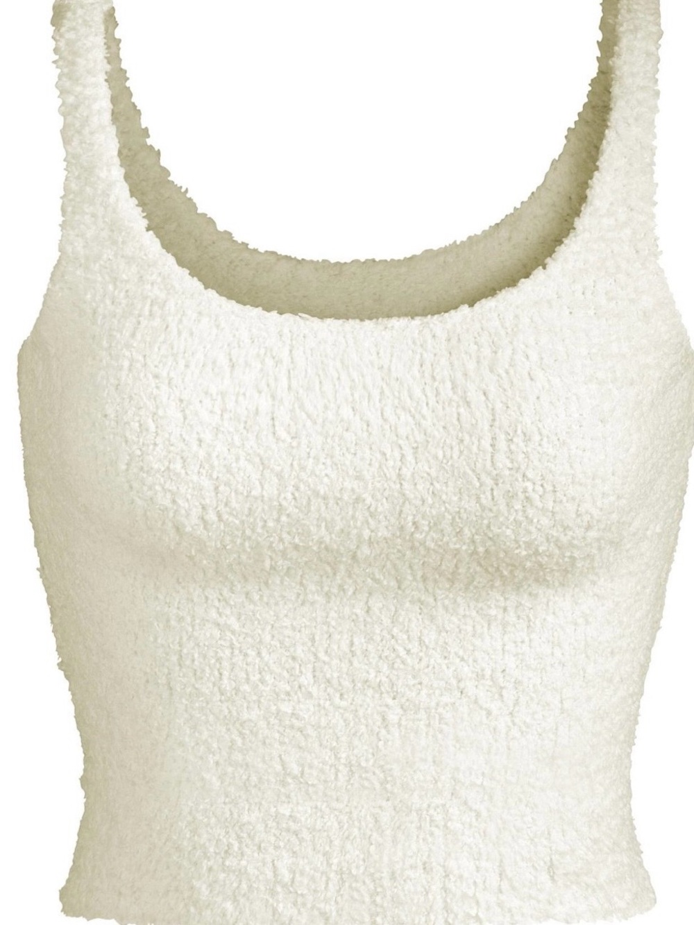 SKIMS Bouclé Scoop Crop Tank - Cream
